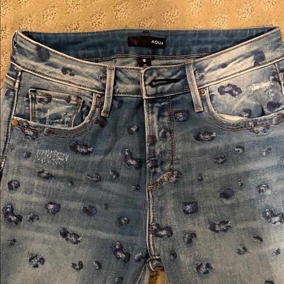 Aqua Animal Print Jeans - Picture 3 of 5
